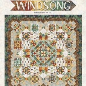 Windsong quilt pattern, 108" square.