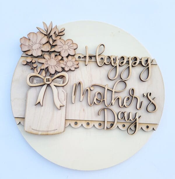 Happy Mother's Day Floral DIY Door Hanger Kit - Image 2