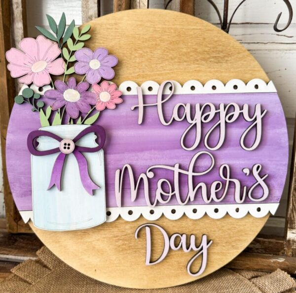 Happy Mother's Day Floral DIY Door Hanger Kit