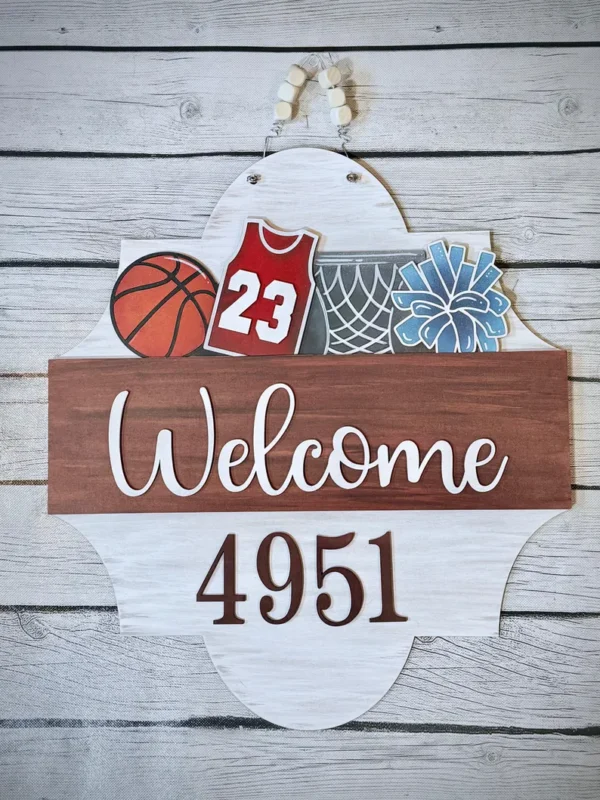 Interchangeable Door Hanger Insert - Basketball