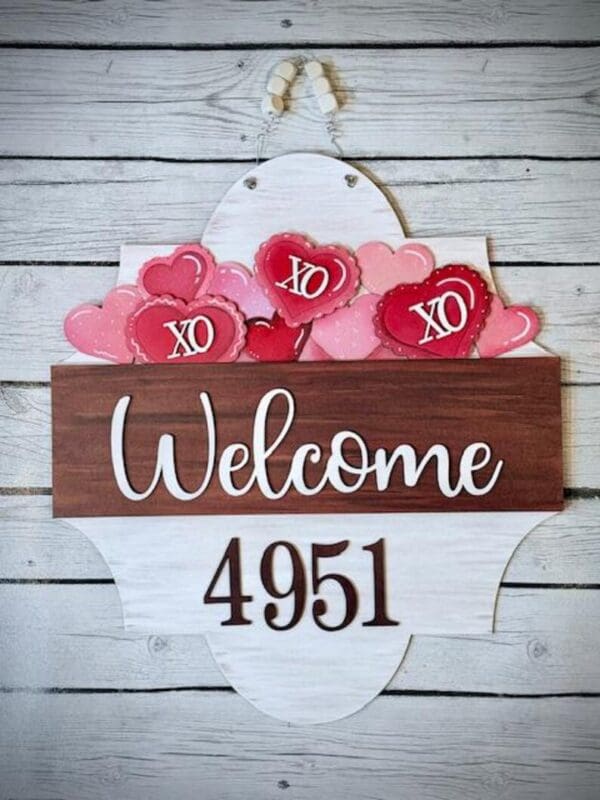 Interchangeable Door Hanger Insert - Valentine's Day