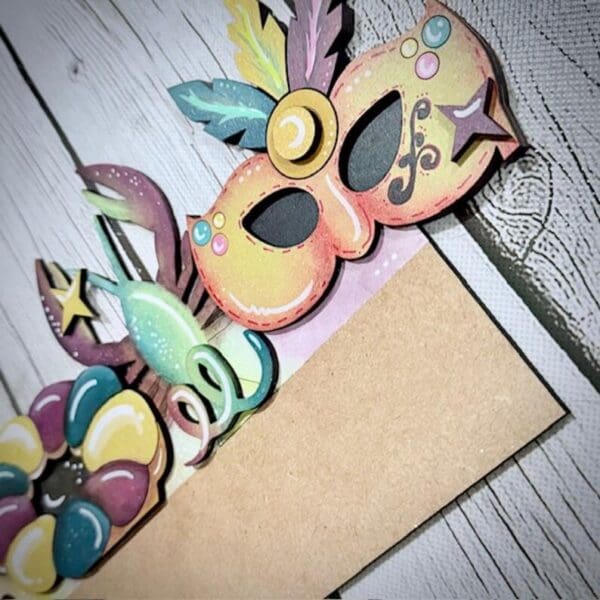 Interchangeable Door Hanger Insert - Mardi Gras - Image 3