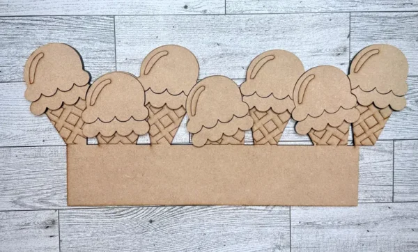 Interchangeable Door Hanger Insert - Ice Cream - Image 4