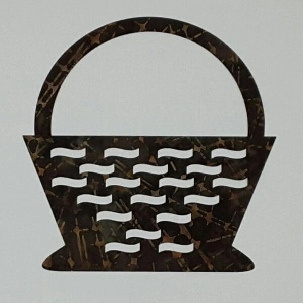 A basket with a handle is shown.