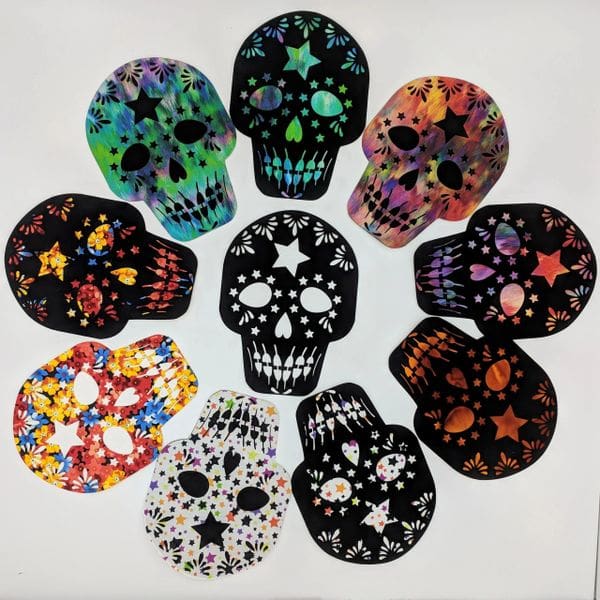 A group of skulls sitting on top of each other.