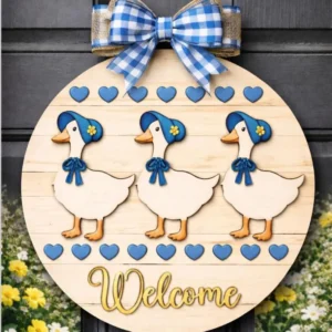 DIY Door Hanger Kit - "Goose Trio Welcome"